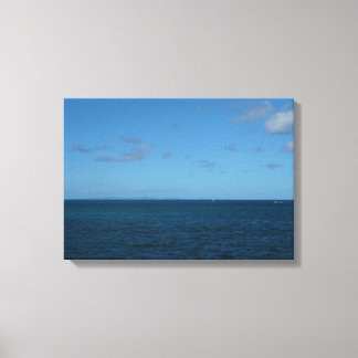 Lienzo Océano azul del horizonte de Santa Lucía