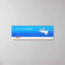 Océano azul marino blanco kiniArt