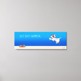 Lienzo Océano azul marino blanco kiniArt