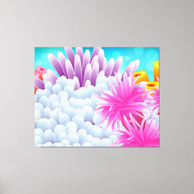 Lienzo Océano de coral (Anverso)
