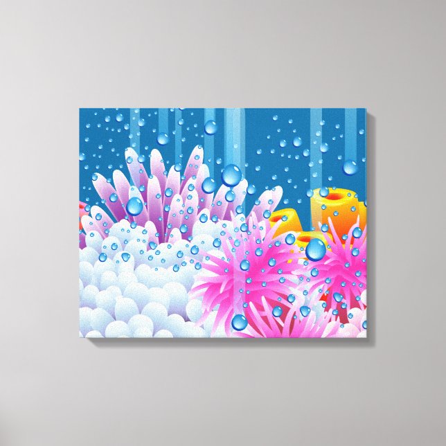 Lienzo Océano de coral (Anverso)