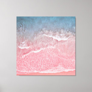 Lienzo Océano de playa coral y azul y mar