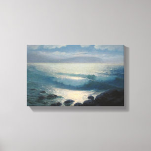 Lienzo Océano, pintura de tela de roca.