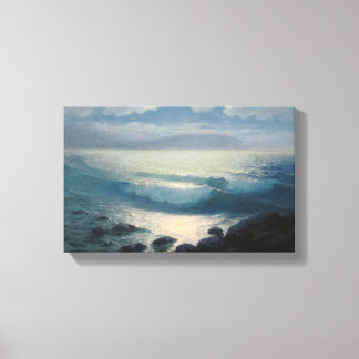 Lienzo Océano, pintura de tela de roca.