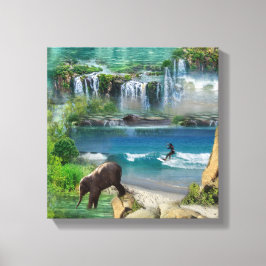 Lienzo Océanos y ríos mundiales, lagos y actividades depo