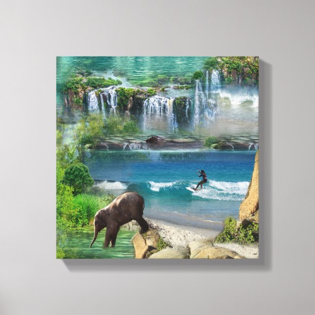 Lienzo Océanos y ríos mundiales, lagos y actividades depo (Anverso)