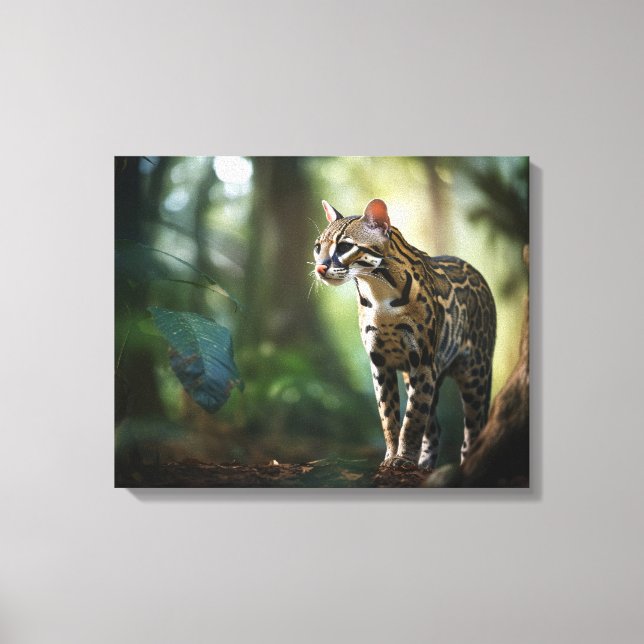 Lienzo Ocelot in the jungle (Anverso)