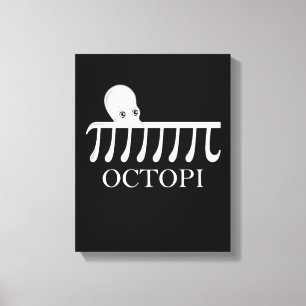 Lienzo Octopi - Graciosa Matemática del pulpo Pi