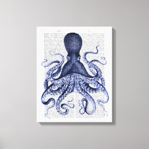 Lienzo Octopus azul