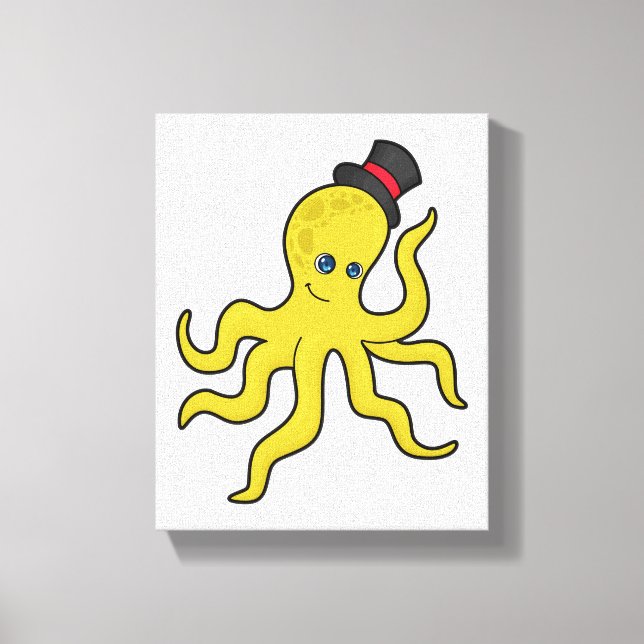 Lienzo Octopus con Gorra (Anverso)