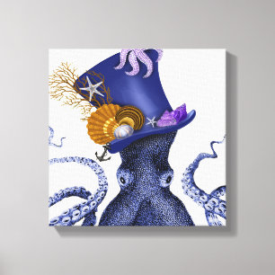 Lienzo Octopus con Gorra náutico