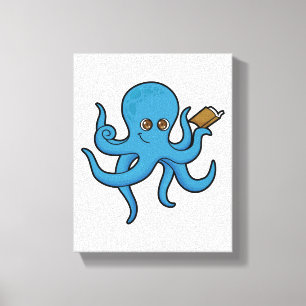 Lienzo Octopus con libro