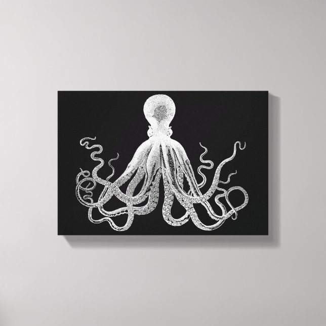 Lienzo Octopus vintage (Anverso)