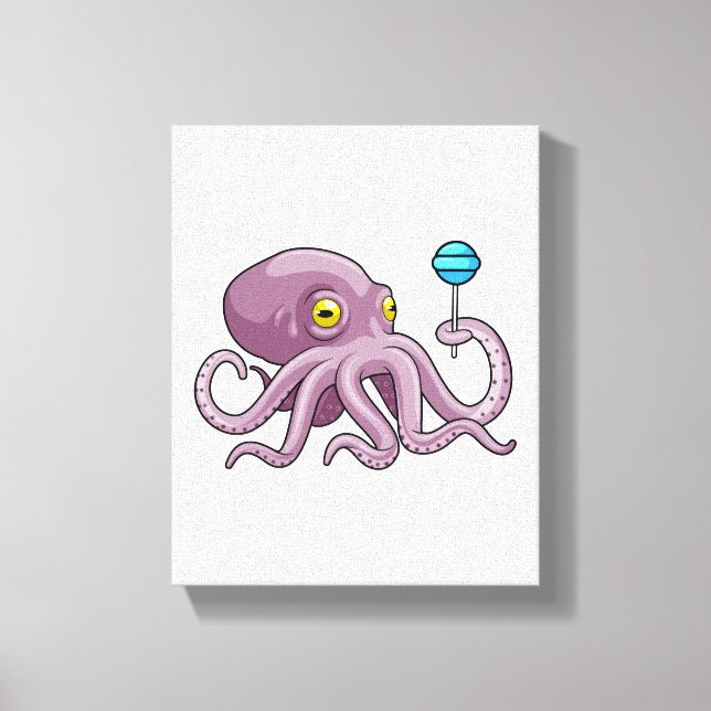 Lienzo Octopus with Lollipop (Anverso)