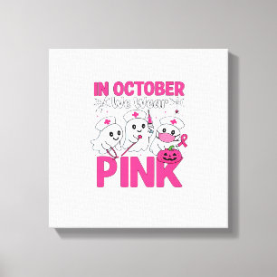 Lienzo Octubre Nosotros Vestimos De Rosa Enfermera Concie