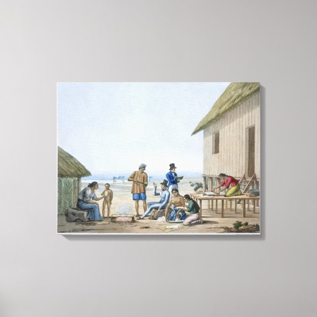 Lienzo Ocupaciones domésticas, Agagna, Guam (Filipinas),  (Anverso)