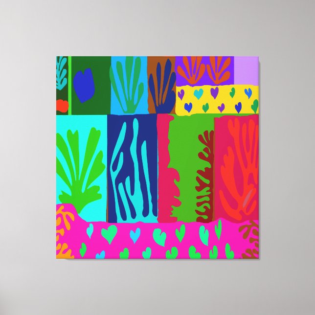 Lienzo Oda al Collage de Matisse (Anverso)