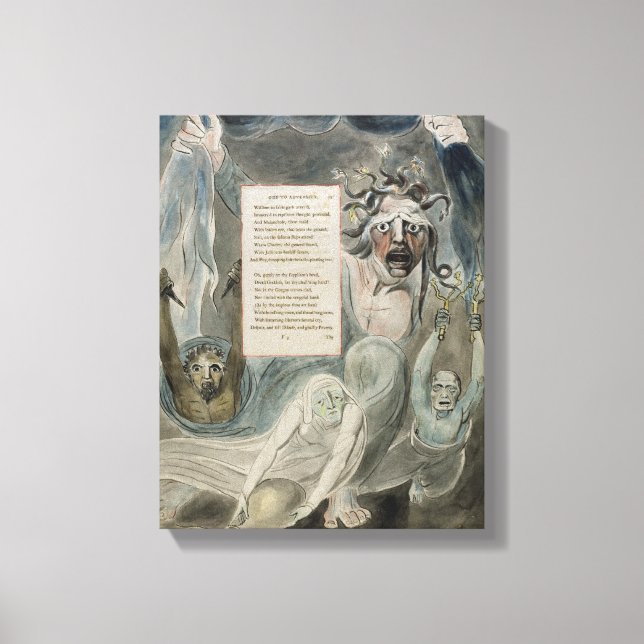 Lienzo Ode a Adversity, de "Los poemas de Thomas Gray" (Anverso)
