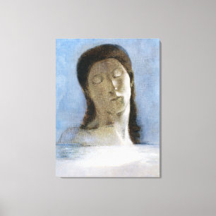 Lienzo Odilon Redon, ojos cerrados 1890 