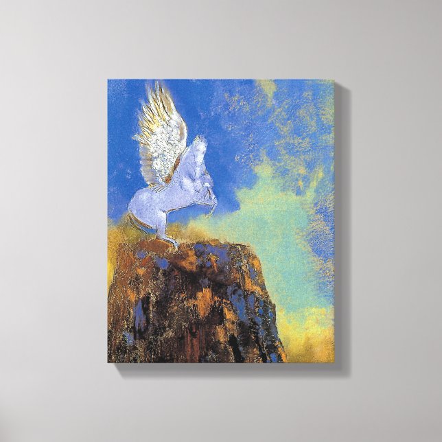 Lienzo Odilon Redon Pegasus - Simbolismo griego de mitolo (Anverso)