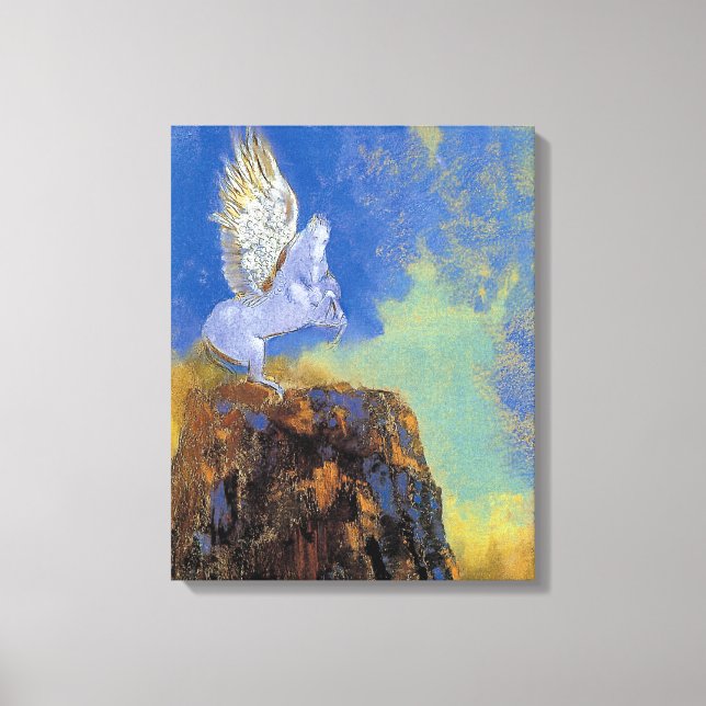 Lienzo Odilon Redon Pegasus - Simbolismo griego de mitolo (Anverso)