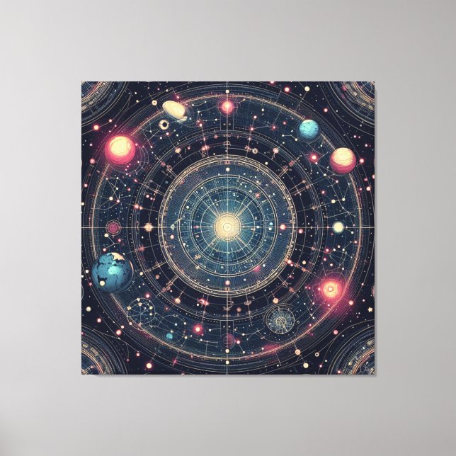 Lienzo Odyssey espacial cósmico (Anverso)