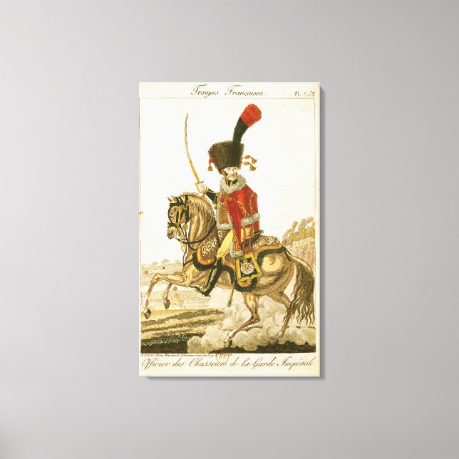 Lienzo Oficial de los Hussars de la Guardia Imperial (Anverso)