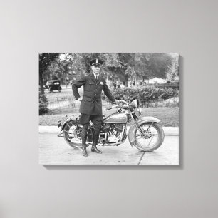 Lienzo Oficial de motocicleta de la policía de D.C., 1932