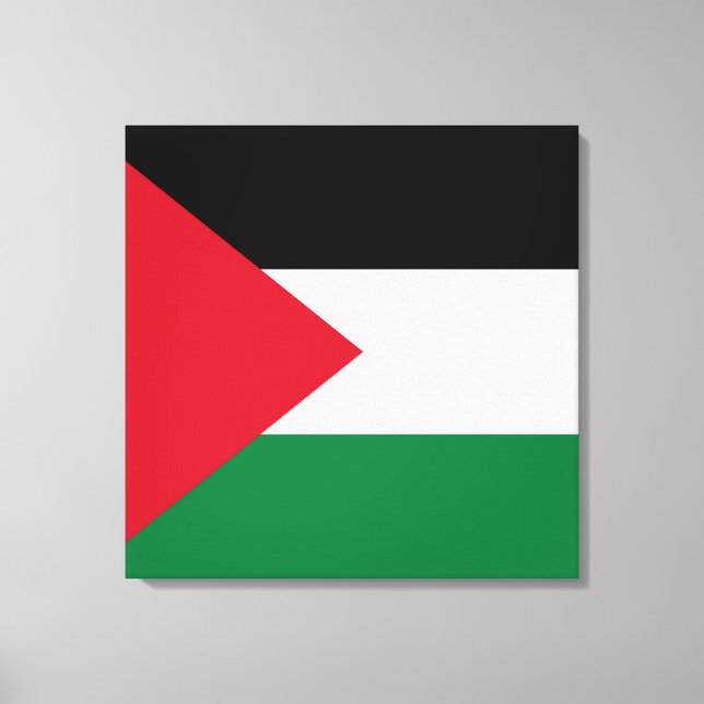 Lienzo oficialmente bandera del Estado de Palestina (Anverso)