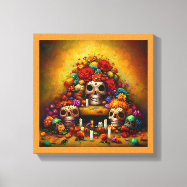 Lienzo Ofrendas del Día de Muertos 1 (Anverso)