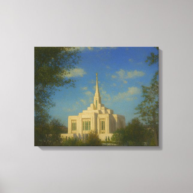Lienzo Ogden Utah Temple Painting™ LDS Wall Art Canvas (Anverso)