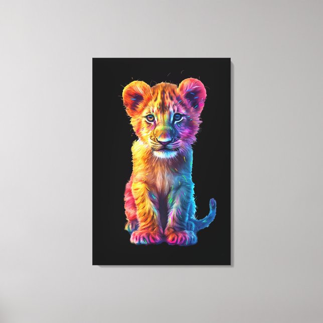 Lienzo Oh Bebé Cachorro de Gato Grande  (Anverso)