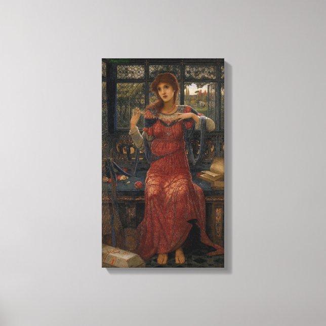 Lienzo Oh Tragar, Tragar por John Melhuish Strudwick (Anverso)