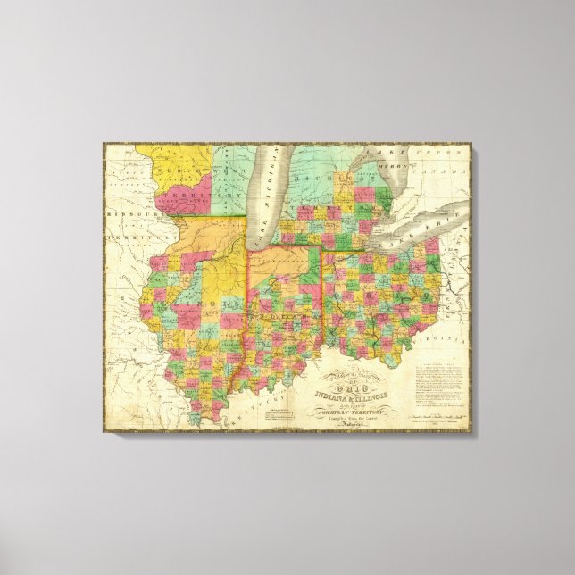 Lienzo Ohio, Indiana e Illinois (Anverso)