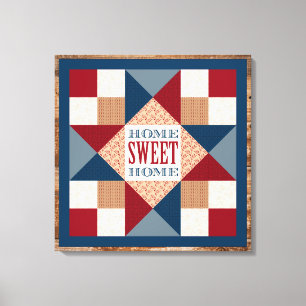 Lienzo Ohio Star Quilt Block - Hogar dulce