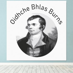 Lienzo Oidhche Bhlas Burns Gaélico Gris Oscuro