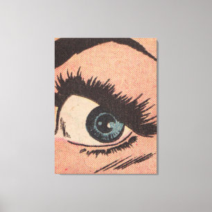 Lienzo Ojo azul al estilo del cómic Roy Lichtenstein