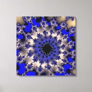 Lienzo Ojo azul y plata