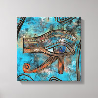 Ojo egipcio de Horus - Wadjet - medios mixtos