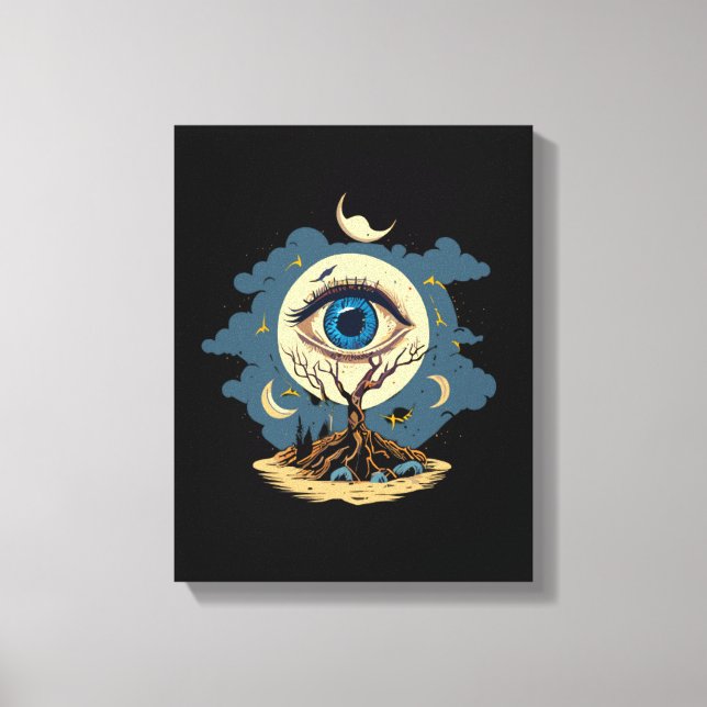Lienzo Ojo Tree Moon Art (Anverso)