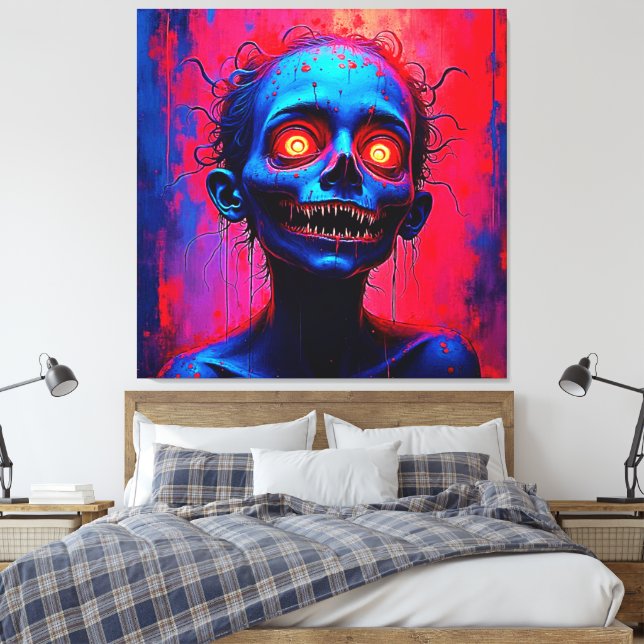 Lienzo Ojos de Crimson: Horrores mentales (Insitu(Dormitorio))