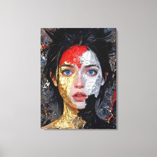 Lienzo Ojos de la brasa – “Retrato de brasas” (Anverso)