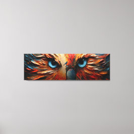 Lienzo 🦉 🎨 Ojos de Sabiduría - Una 🌈 de mirada colorid