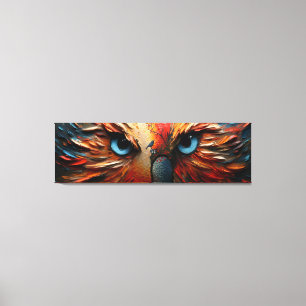 Lienzo 🦉 🎨 Ojos de Sabiduría - Una 🌈 de mirada colorid