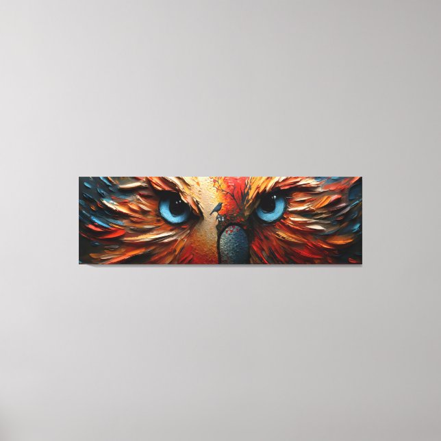 Lienzo 🦉 🎨 Ojos de Sabiduría - Una 🌈 de mirada colorid (Anverso)