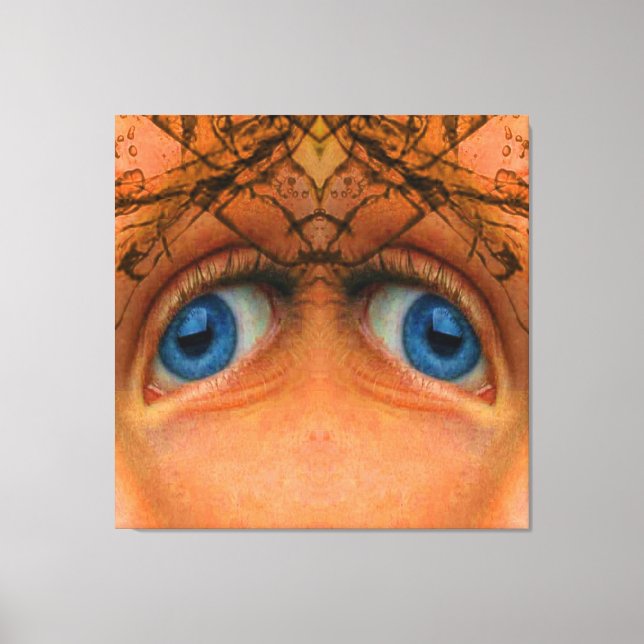 Lienzo Ojos de un alienígena (Anverso)