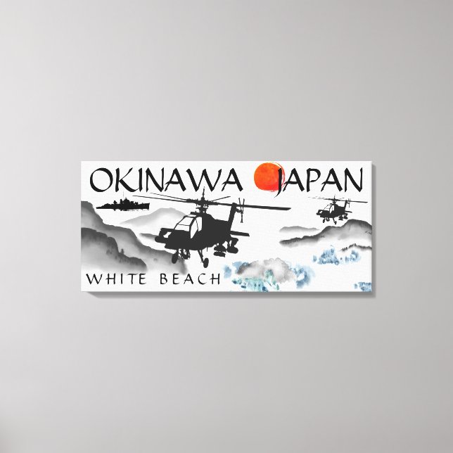 Lienzo Okinawa, Japón, Ejército de Playa Blanca (Anverso)