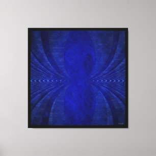 Lienzo Ola Azul Abstracta