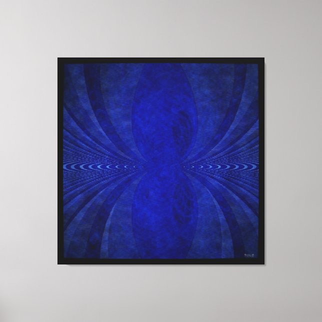 Lienzo Ola Azul Abstracta (Anverso)