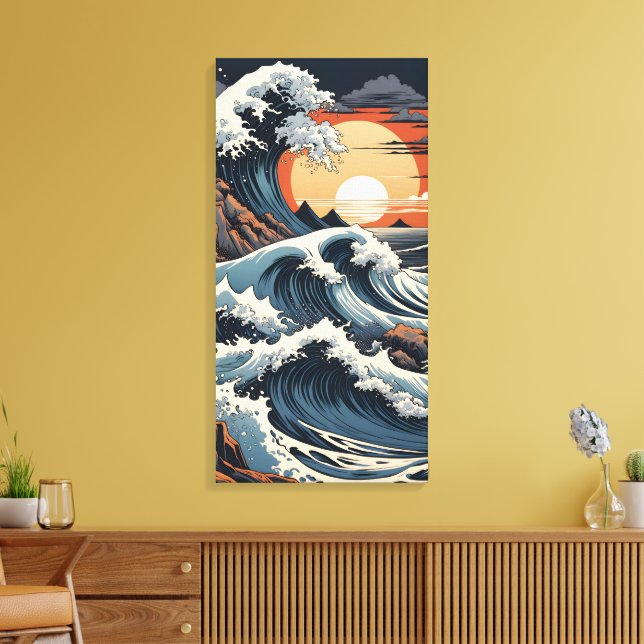 Lienzo Ola Hokusai Japonesa (Insitu (Sala de estar))